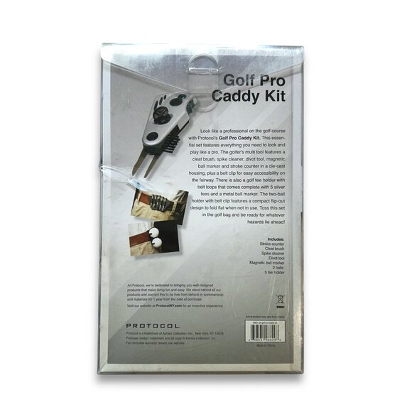 Protocol Golf Pro Caddy Kit W STROKE COUNTER CLEAT BRUSH DIVOT TOOL + - Picture 2 of 2